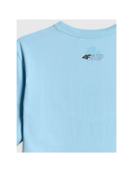 T-shirt regular z nadrukiem męski 4f 4frss26ttshm4291-34s