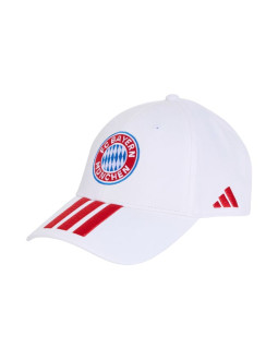 Czapka z daszkiem dla dzieci adidas fc bayern monachium biała kt3396