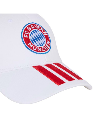 Czapka z daszkiem dla dzieci adidas fc bayern monachium biała kt3396