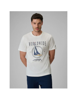 T-shirt regular z nadrukiem męski 4f 4frss26ttshm3993-11s