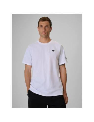 T-shirt regular gładki męski 4f 4frss26ttshm3994-10s