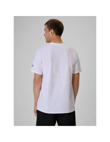 T-shirt regular gładki męski 4f 4frss26ttshm3994-10s