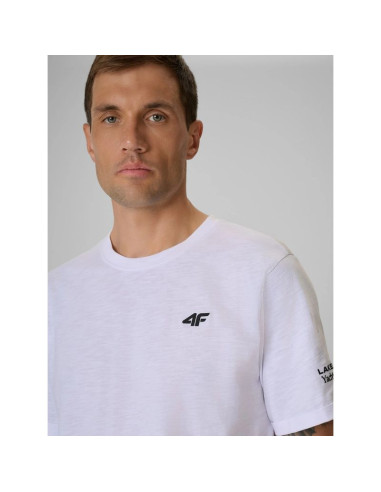 T-shirt regular gładki męski 4f 4frss26ttshm3994-10s