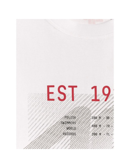 T-shirt regular z nadrukiem męski 4f 4frss26ttshm4039-10s