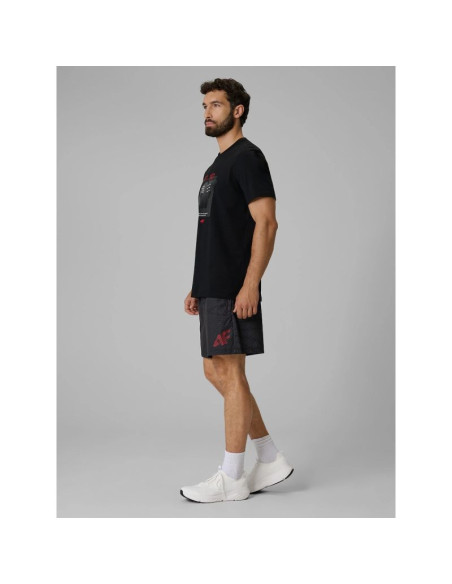 T-shirt regular z nadrukiem męski 4f 4frss26ttshm4039-20s