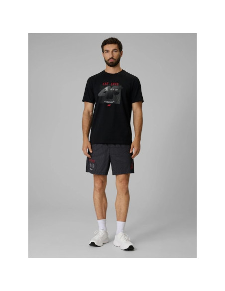 T-shirt regular z nadrukiem męski 4f 4frss26ttshm4039-20s