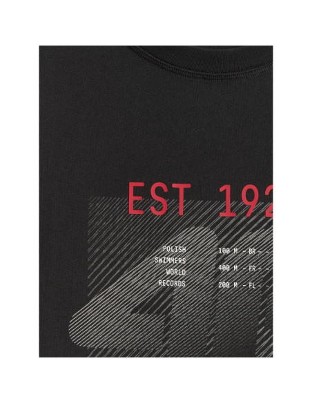 T-shirt regular z nadrukiem męski 4f 4frss26ttshm4039-20s