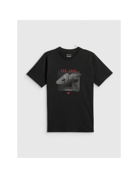 T-shirt regular z nadrukiem męski 4f 4frss26ttshm4039-20s
