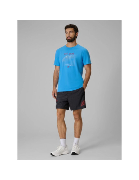 T-shirt regular z nadrukiem męski 4f 4frss26ttshm4039-33s