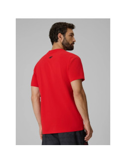 T-shirt regular z nadrukiem męski 4f 4frss26ttshm4039-62s 2