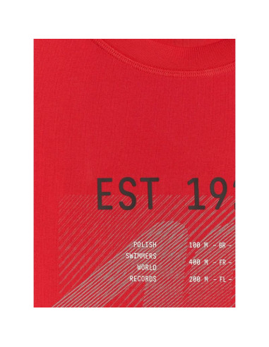 T-shirt regular z nadrukiem męski 4f 4frss26ttshm4039-62s