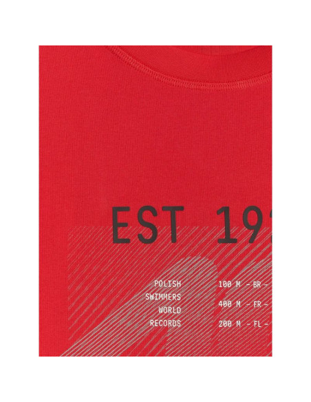 T-shirt regular z nadrukiem męski 4f 4frss26ttshm4039-62s