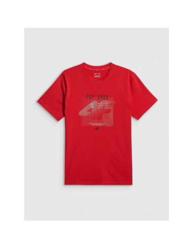 T-shirt regular z nadrukiem męski 4f 4frss26ttshm4039-62s