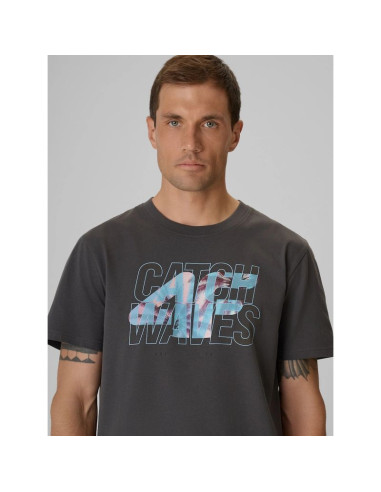 T-shirt regular z nadrukiem męski 4f 4frss26ttshm4295-22s