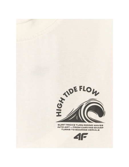 T-shirt relaxed z nadrukiem męski 4f 4frss26ttshm4296-11s