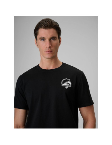 T-shirt relaxed z nadrukiem męski 4f 4frss26ttshm4296-20s
