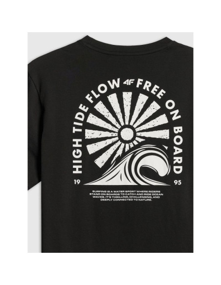 T-shirt relaxed z nadrukiem męski 4f 4frss26ttshm4296-20s