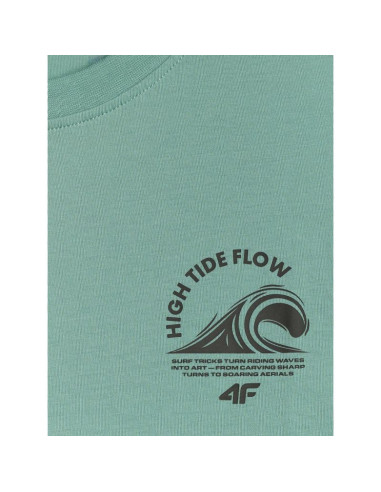 T-shirt relaxed z nadrukiem męski 4f 4frss26ttshm4296-47s