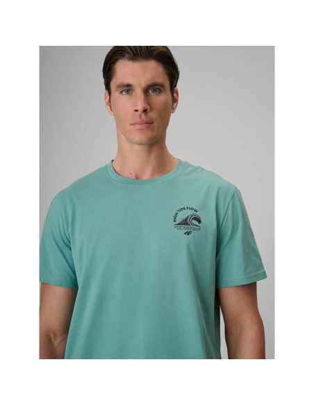 T-shirt relaxed z nadrukiem męski 4f 4frss26ttshm4296-47s