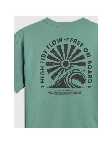T-shirt relaxed z nadrukiem męski 4f 4frss26ttshm4296-47s