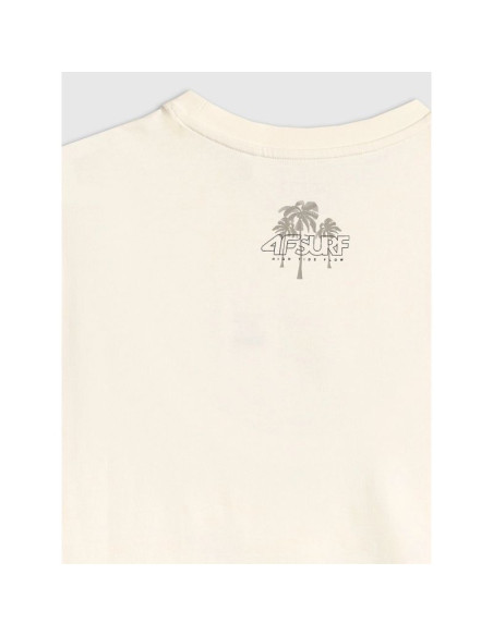 T-shirt regular z nadrukiem męski 4f 4frss26ttshm4298-11s
