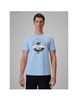 T-shirt regular z nadrukiem męski 4f 4frss26ttshm4298-34s