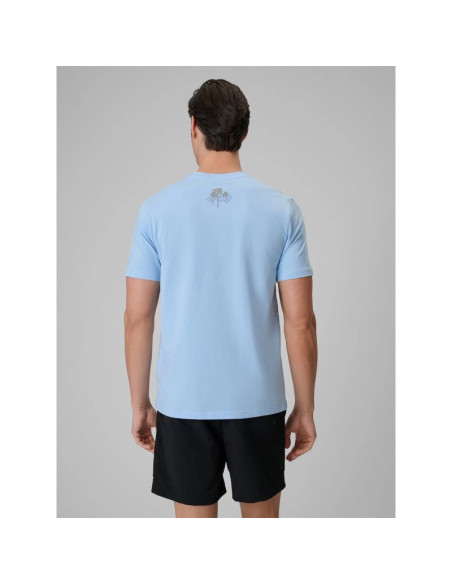 T-shirt regular z nadrukiem męski 4f 4frss26ttshm4298-34s