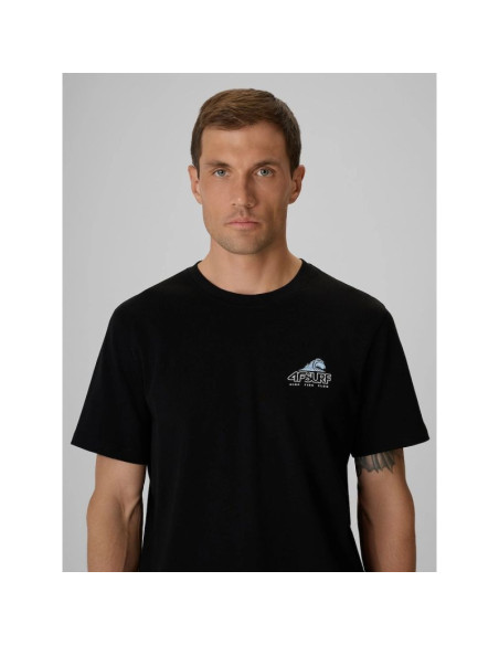 T-shirt regular z nadrukiem męski 4f 4frss26ttshm4299-20s