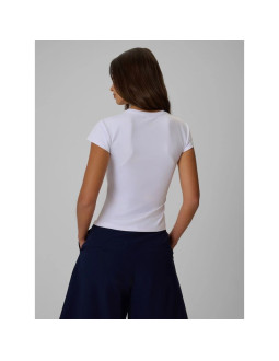T-shirt slim gładki damski 4f 4frss26ttshf4520-10s 2