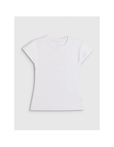 T-shirt slim gładki damski 4f 4frss26ttshf4520-10s