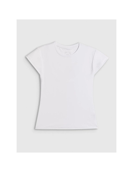 T-shirt slim gładki damski 4f 4frss26ttshf4520-10s