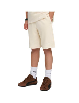 Spodenki dla dzieci puma ess small no.1 logo beżowe 692974 87