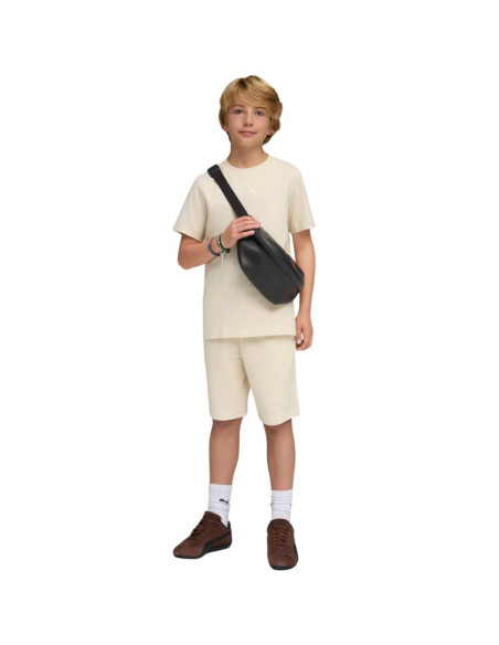 Spodenki dla dzieci puma ess small no.1 logo beżowe 692974 87