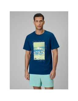 T-shirt regular z nadrukiem męski 4f 4fwss26ttshm2783-46s