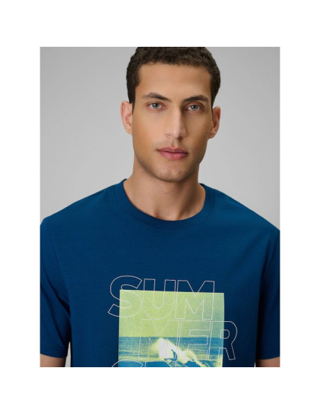 T-shirt regular z nadrukiem męski 4f 4fwss26ttshm2783-46s