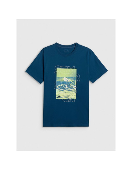 T-shirt regular z nadrukiem męski 4f 4fwss26ttshm2783-46s