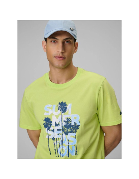 T-shirt oversize z nadrukiem męski 4f 4fwss26ttshm2784-42s