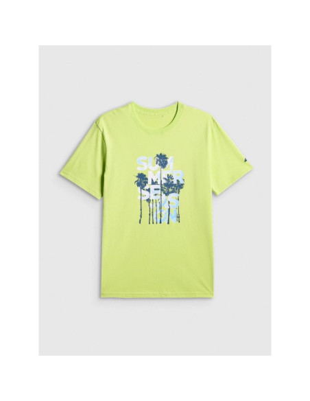 T-shirt oversize z nadrukiem męski 4f 4fwss26ttshm2784-42s