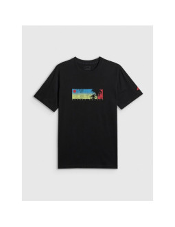T-shirt regular z nadrukiem męski 4f 4fwss26ttshm3335-20s