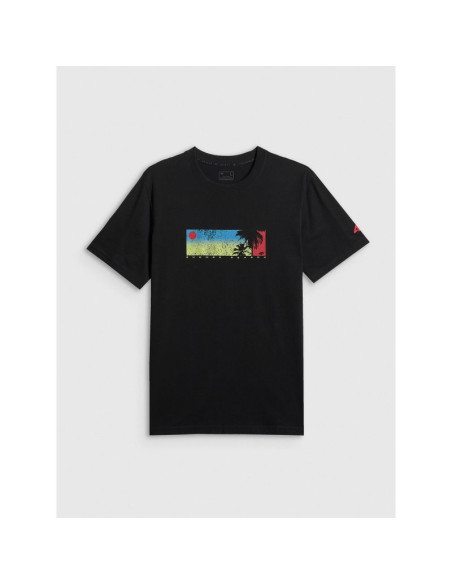 T-shirt regular z nadrukiem męski 4f 4fwss26ttshm3335-20s