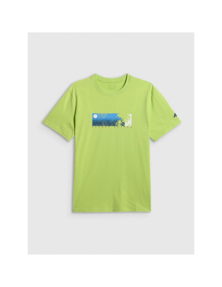 T-shirt regular z nadrukiem męski 4f 4fwss26ttshm3335-42s