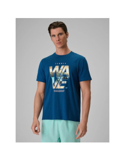 T-shirt regular z nadrukiem męski 4f 4frss26ttshm4306-46s