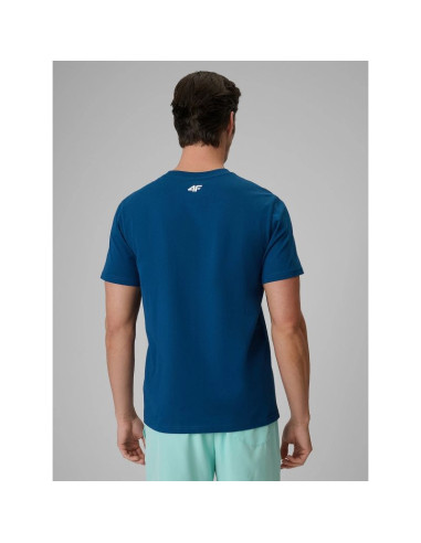 T-shirt regular z nadrukiem męski 4f 4frss26ttshm4306-46s