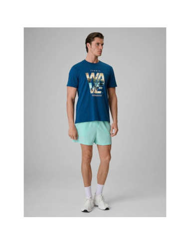 T-shirt regular z nadrukiem męski 4f 4frss26ttshm4306-46s
