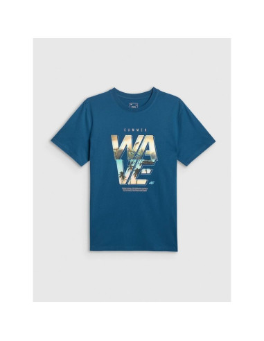 T-shirt regular z nadrukiem męski 4f 4frss26ttshm4306-46s