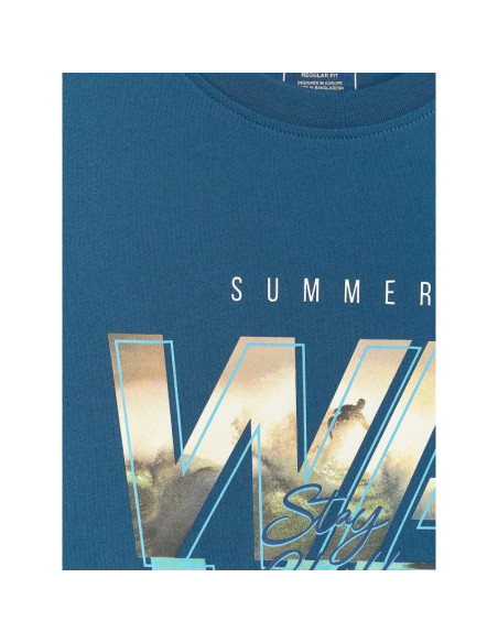 T-shirt regular z nadrukiem męski 4f 4frss26ttshm4306-46s