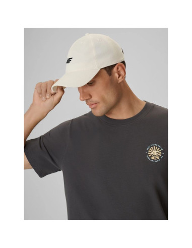 T-shirt regular z nadrukiem męski 4f 4frss26ttshm4293-22s
