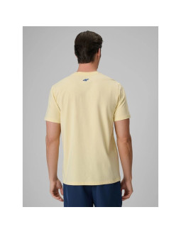 T-shirt regular z nadrukiem męski 4f 4frss26ttshm4293-73s 2