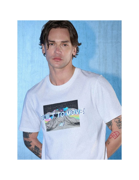 T-shirt regular z nadrukiem męski 4f 4frss26ttshm3658-10s