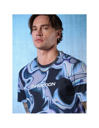 T-shirt regular z nadrukiem męski 4f 4frss26ttshm3656-90a